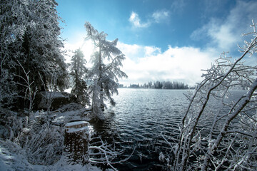 Strbske pleso mountain like in High Tatras Slovakia in winter season