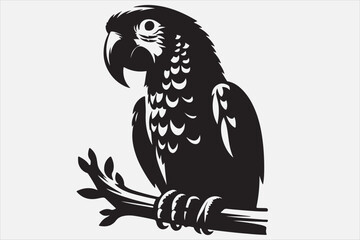 A beautiful cuie Parrot silhouette design.