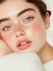 close up portrait of a woman