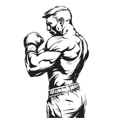  Boxing Uppercut Stock Vectors and Vector Art on white background