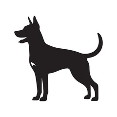 Elegant dog silhouette for diverse design and media applications - Dog illustration - minimallest dog vector
