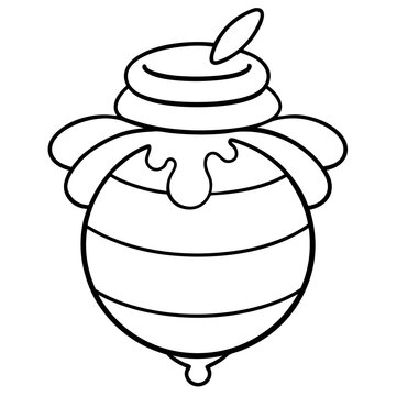 recommend clip art: sweet honey outline coloring book page line art drawing