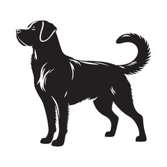 Unique dog silhouette for artistic and digital media - Dog black vector
