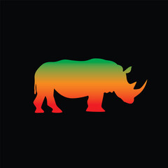 The silhouette of a giraffe. Original vector illustration in vintage style.