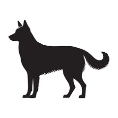 Simplified dog silhouette for innovative design work - Dog illustration - minimallest dog vector
