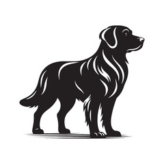 Detailed dog silhouette for versatile design purposes - Dog illustration - minimallest dog vector
