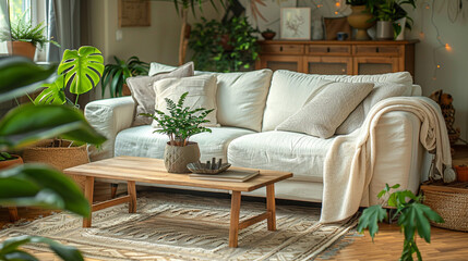 Scandinavian, mid-century, modern home interior designs for bedroom and living rooms.