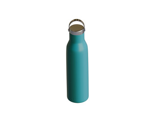 Water bottle and metal texture for cap with transparent background