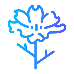 flower Line Gradient Icon