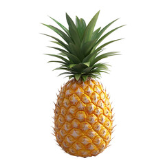 Fototapeta premium A whole pineapple isolated in transparent background