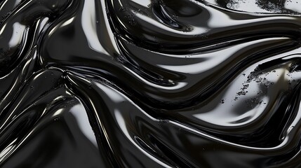 Abstract Black Liquid Texture