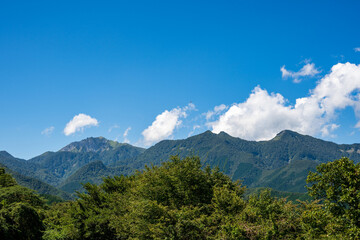 日本の鳥取県の大山のとても美しい風景