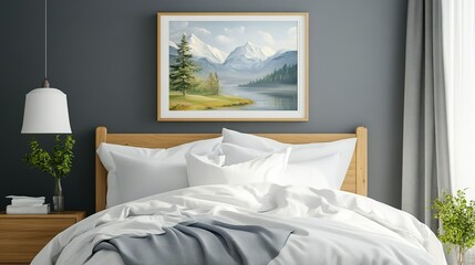 Bed headboard and headboard pictures.