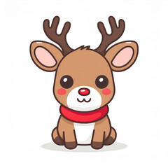 Świąteczny mały uroczy renifer ilustracja