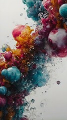 A Dynamic Fusion of Colorful Flowers and Floating Reflections in Artistic Photography