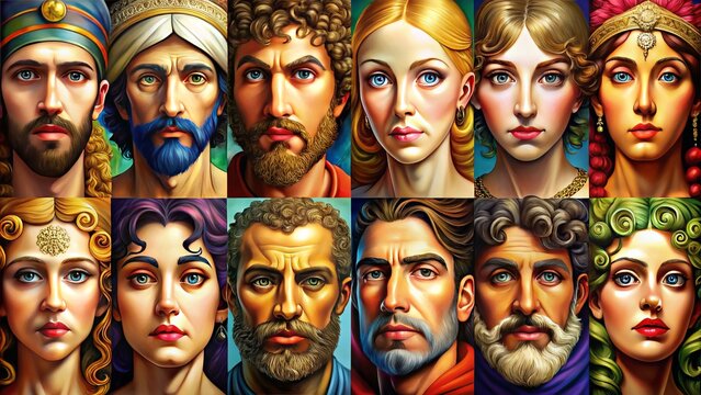 Vibrant illustration of diverse noses showcasing varying shapes, sizes, and angles, from button to Roman, upturned to