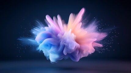 Vibrant 3d happy new year celebration explosion