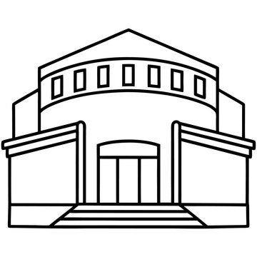 recommend clip art: theater outline coloring book page line art drawing