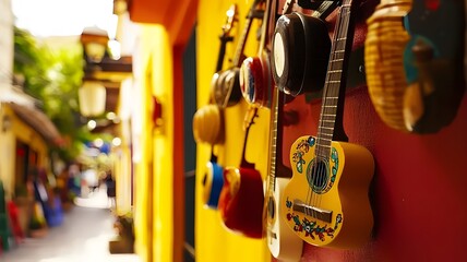 Spanish Heritage: Musical instrument street decor