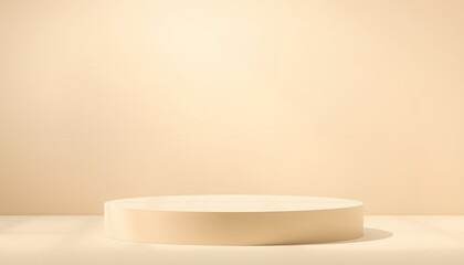 Minimalist Beige Abstract Podium Display Background