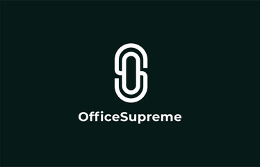 Logo Letter S and O in circle shape. Simple, Minimalist and Modern. Editable file