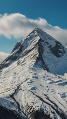 A Serene and Scenic Winter Mountain Top Landscape - Phone Wallpaper