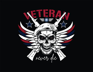 veteran concept vector illustrations for t shirt design, veteran t shirt design	
