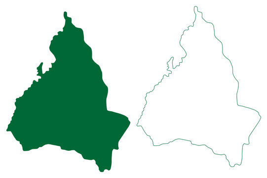 Chandel district (Manipur State, Republic of India) map vector illustration, scribble sketch Chandel map