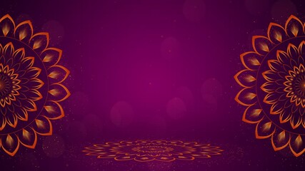 Happy Diwali greetings background with copy space for text or logo. Diwali is the Hindu festival of lights, celebrated in India. Deepavali 4K animation. - Powered by Adobe
