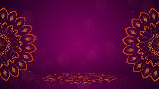 Happy Diwali greetings background with copy space for text or logo. Diwali is the Hindu festival of lights, celebrated in India. Deepavali 4K animation.