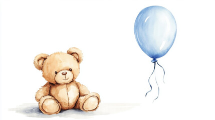 Teddy Bear and Balloon.