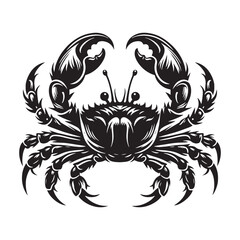Stylish crab silhouette for various design purposes - Crab black vector
