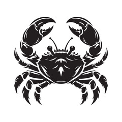 Crab silhouette for versatile design and media uses - Crab black vector
