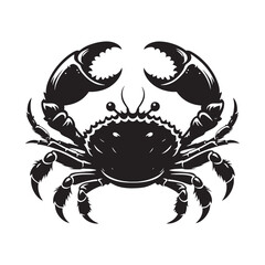 Unique crab silhouette for modern creative projects - Crab illustration - minimallest crab vector
