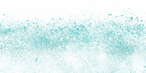 Abstract color splatter on white background. blue powder explosion background with Freeze motion of white powder .Abstract design of dust crystal. Particles explosion screen saver, wallpaper ...