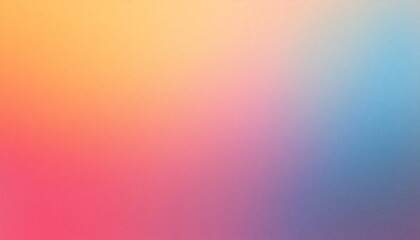 Obraz premium Retro Grainy Color Gradient Background with Pale Pink, Blue, Yellow, Purple, Orange, and Red Hues, Featuring a Nostalgic Noise Texture for a Vintage and Artistic Look