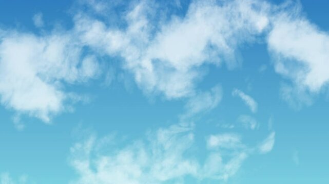 A breathtaking descent from the deep blue sky through layers of soft, wispy clouds with sunlight breaking through.