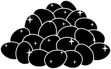 box illustration tray silhouette food logo farm icon egg outline balut balot cracked chicken healthy package cardboard product breakfast shape or vector graphic background