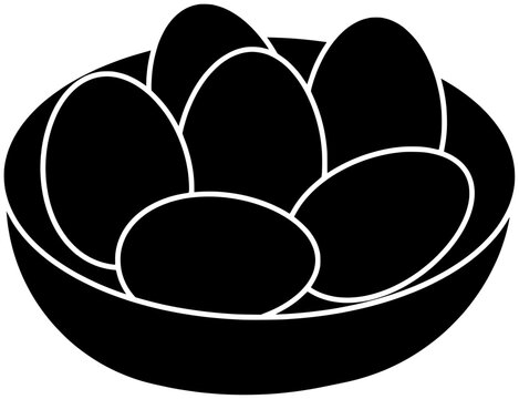 box illustration tray silhouette food logo farm icon egg outline balut balot cracked chicken healthy package cardboard product breakfast shape or vector graphic background