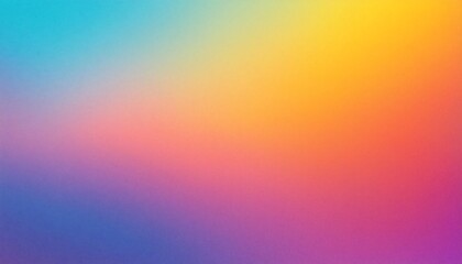 Obraz premium Retro Grainy Color Gradient Background with Pale Pink, Blue, Yellow, Purple, Orange, and Red Hues, Featuring a Nostalgic Noise Texture for a Vintage and Artistic Look