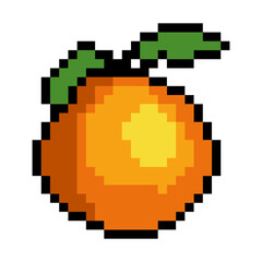 Orange Fruit Pixel Art