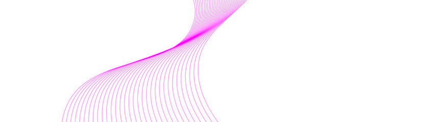 Elegant Pink Stripes on White Background. Creative Line Art with Smooth Wavy Curves for Technology, AI, Music, Vector Illustrations - Perfect for Banners, Cards, and Covers.