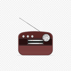 radio isolated on transparent and White background PNG
