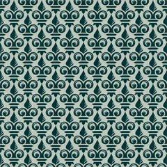 Vector Damask Seamless Pattern Element. Classical Luxury Old Fashioned Damask Ornament, Royal Victorian Seamless Texture