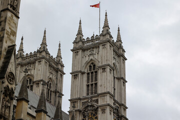 Fototapeta premium Westminster Abbey, formally St Peter's Collegiate Church in Westminster, is a large, predominantly Gothic abbey church situated in the City of Westminster, London, just to the west of the Palace of We