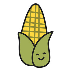 cute corn icon transparent background