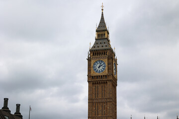 Big Ben, large clock bell located on the north-west side of the Palace of Westminster, the seat of the Parliament of the United Kingdom, in London.
