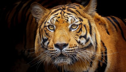 Fototapeta premium Refined gold tiger with artistic patterns