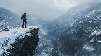 Hiker on a mountain top