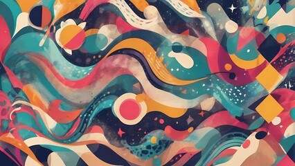 Obraz premium Colorful seamless pattern background design